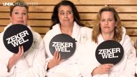 Van hoogtepunten faken tot rood staan: Linda, Tjitske, Lies en Susan spelen 'Ik heb nog nooit...'