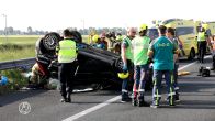 Snelweg A5 afgesloten door ernstig ongeval