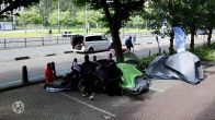 Tentenkamp op VU in Amsterdam ontbonden: 'Demonstranten hebben voorschriften overtreden'