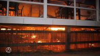 Grote brand verwoest strandtent in Ouddorp