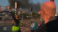 Donkere rookkolom na heftige brand De Meern