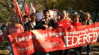 Studenten demonstreren tegen dreigende langstudeerboete