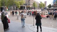 Een pro-Palestijnse demonstratie in Rotterdam eindigde woensdagavond met aanhoudingen