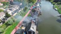 Flinke brand op woonboot in Purmerend