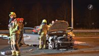 Drie gewonden bij botsing tussen twee auto’s en busje op A16, bestuurder aangehouden