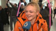Nederlandse Olympische helden feestelijk onthaald op Schiphol