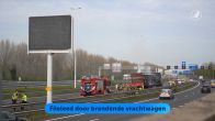 Drukke spits rond Rotterdam na brandende vrachtwagen op A16