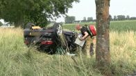 Motorblok uit auto geslingerd bij ernstig ongeluk