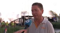 Omwonenden komen poolshoogte nemen na verwoestende brand bij kringloopwinkel in Winterswijk