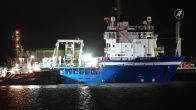 Lek gedicht, gevaar van zinken schip in Eemshaven geweken