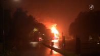 Grote brand bij loods in Leiden